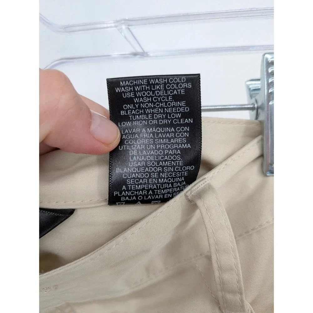 Norma Kamali Pencil Skirt Women 10‎ Tan Cotton Blend Casual Career Khaki Utility